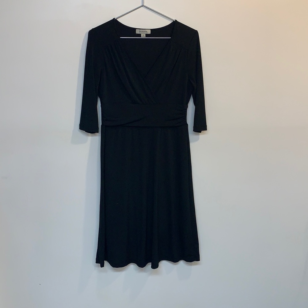 Merona brand black dress size M 3/4 sleeve